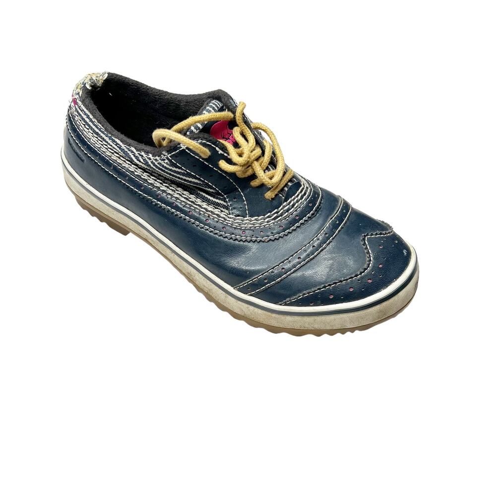 Sorel Tivoli NL 1628-007 Oxfords Navy Waterproof Duck Shoes Leather US 7 Men's